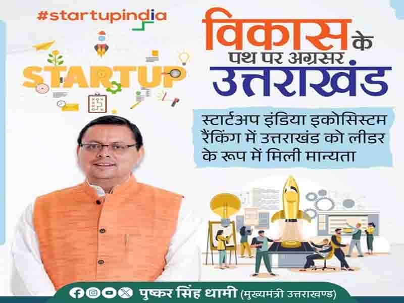 States’ Startup Ecosystem Ranking में उत्तराखण्ड को ‘लीडर’ श्रेणी में मान्यता प्रदान की गई है