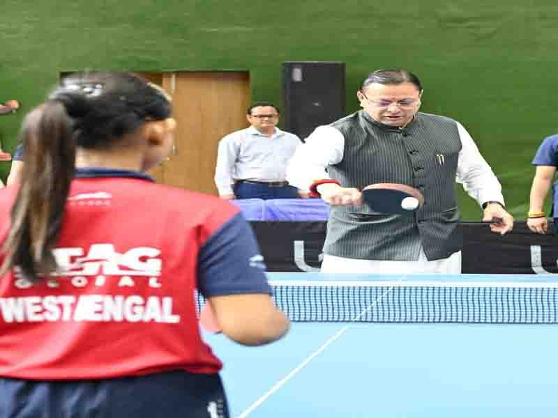 देहरादून में 87वीं इंटर स्टेट जूनियर एवं यूथ नेशनल टेबल टेनिस चैंपियनशिप का शुभारंभ किया CM धामी ने